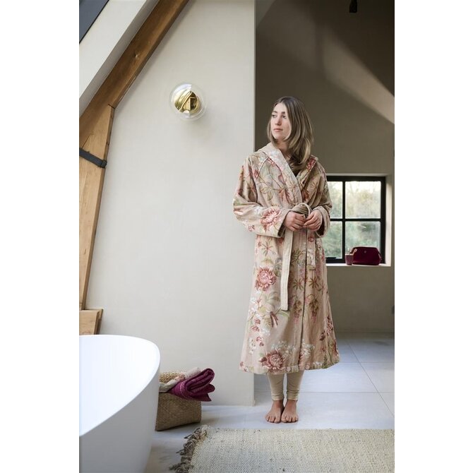 Pip Studio Secret Garden Bathrobe badjas Khaki XXL Pip Studio Secret Garden Bathrobe badjas Khaki XXL