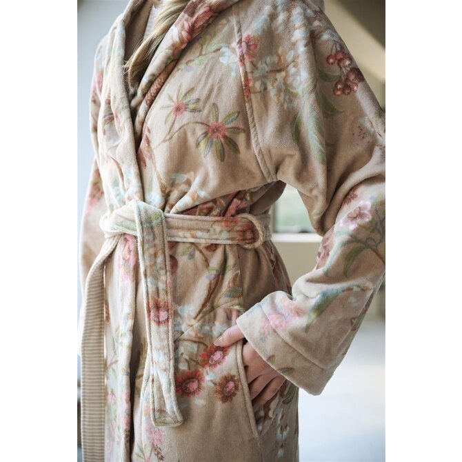 Pip Studio Secret Garden Bathrobe badjas Khaki XXL Pip Studio Secret Garden Bathrobe badjas Khaki XXL
