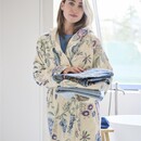 Pip Studio Pip Studio Secret Garden Bathrobe badjas Witblauw XS