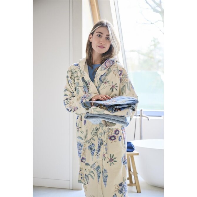Pip Studio Secret Garden Bathrobe badjas Witblauw S Pip Studio Secret Garden Bathrobe badjas Witblauw S
