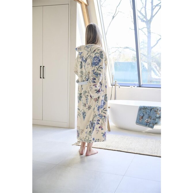 Pip Studio Secret Garden Bathrobe badjas Witblauw M