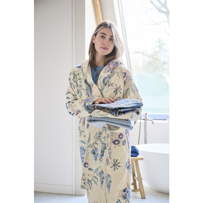 Pip Studio Secret Garden Bathrobe badjas Witblauw XL Pip Studio Secret Garden Bathrobe badjas Witblauw XL