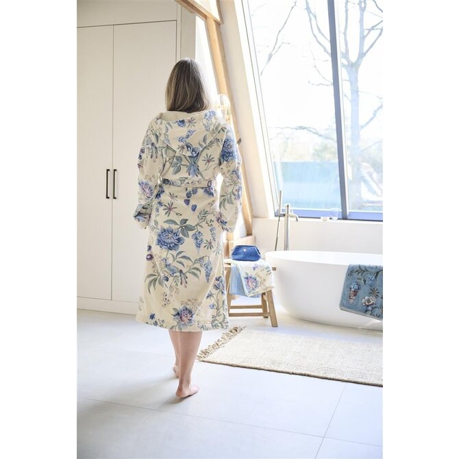 Pip Studio Secret Garden Bathrobe badjas Witblauw XL Pip Studio Secret Garden Bathrobe badjas Witblauw XL