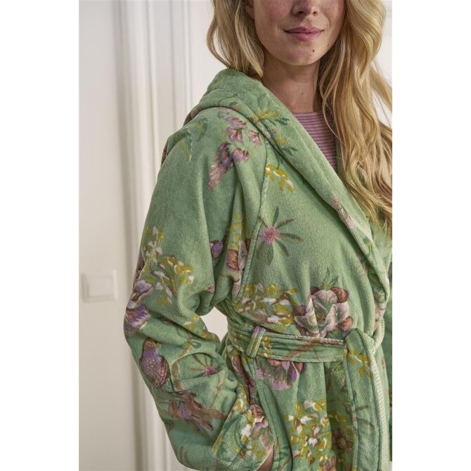 Pip Studio Secret Garden Bathrobe Green XL