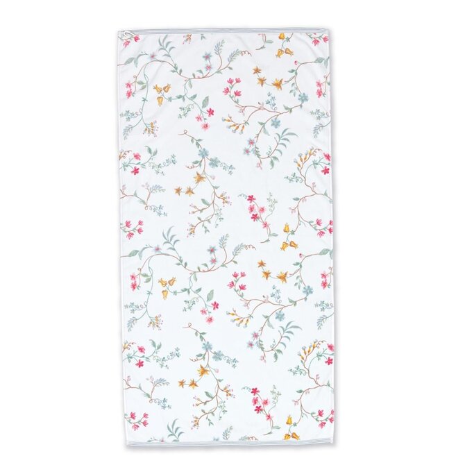 Pip Studio Les Fleurs Badhanddoek - Wit 70 x 140 cm