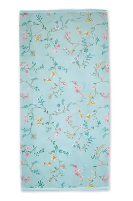 Pip Studio Les Fleurs Badhanddoek - Blauw 70 x 140 cm