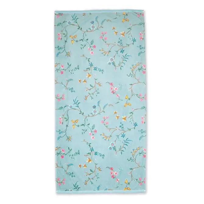 Pip Studio Les Fleurs Serviette de bain - Bleu 70 x 140 cm