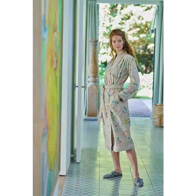 Pip Studio Les Fleurs Badjas - Khaki XXL