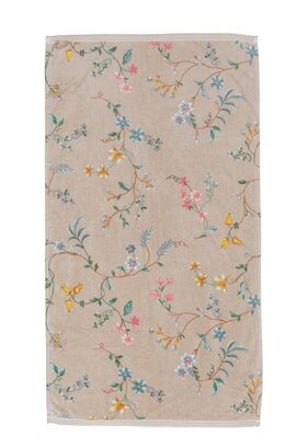 Pip Studio handdoek Les Fleurs Khaki 55x100
