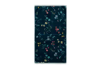 Pip Studio handdoek Les Fleurs Dark Blue 55x100