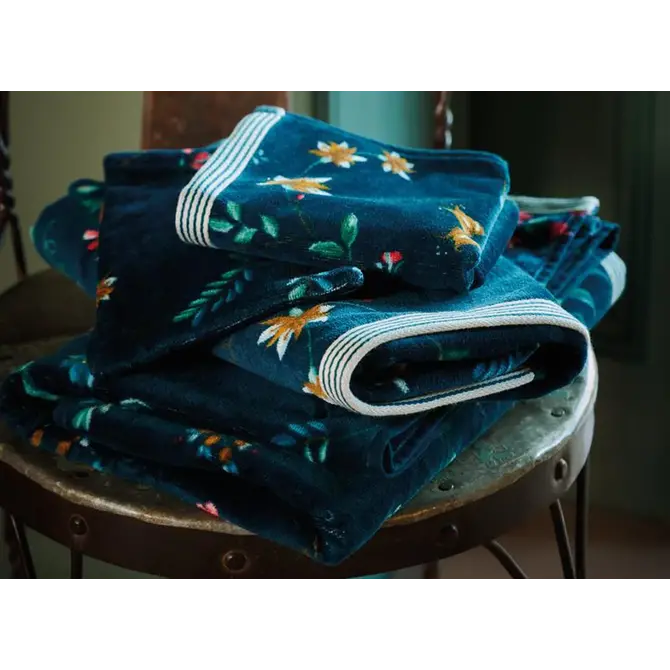 Pip Studio gastendoek Les Fleurs Dark Blue 30x50