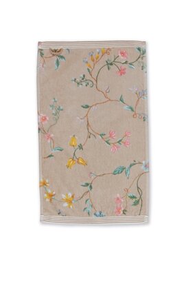 Pip Studio gastendoek Les Fleurs Khaki 30x50