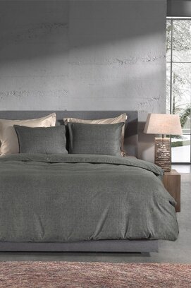 Heckett & Lane Housse de Couette Flanelle 140x200x200/220/220 Gris Givre