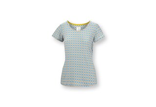 Pip Studio Tilly Short Sleeve Top Mojo Blue XL