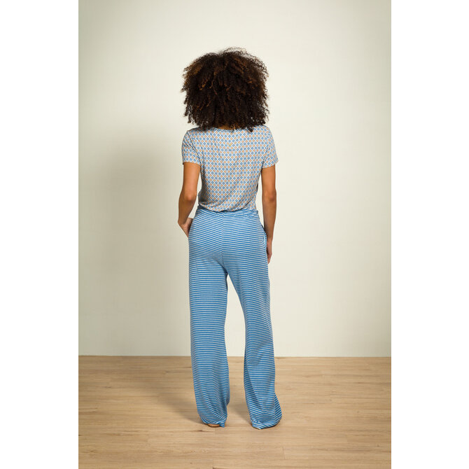 Pip Studio Tilly Short Sleeve Top Mojo Blue XL Pip Studio Tilly Short Sleeve Top Mojo Blue XL