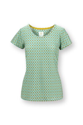 Pip Studio Tilly Short Sleeve Top Mojo Green M