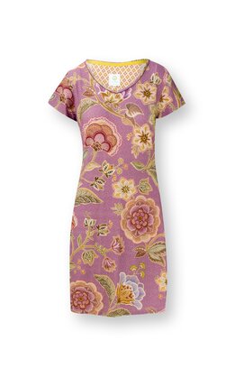 Pip Studio Djoy Chemise de Nuit à Manches Courtes Matata Lilas XL