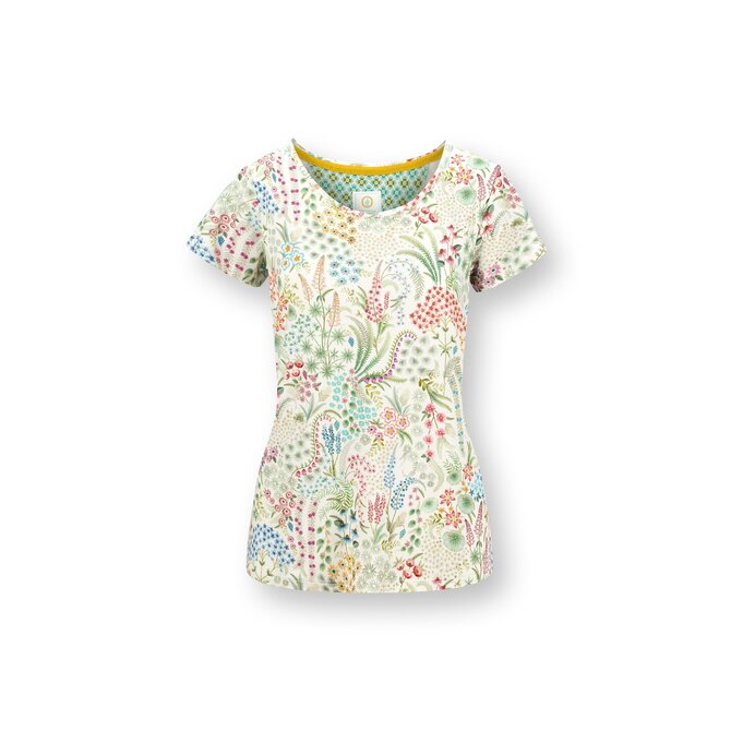 Pip Studio Tilly Short Sleeve Top Querida White XL
