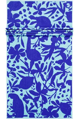 Cawo Beach Tropical Jacquard Strandlaken 80x180 aqua