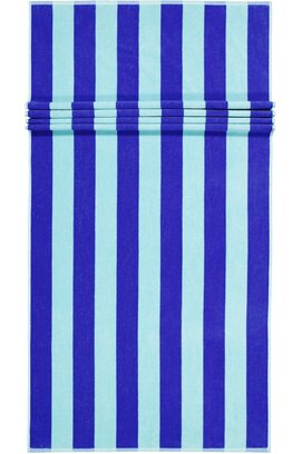 Cawo Beach Tropical Streifen Strandlaken 80x180 aqua