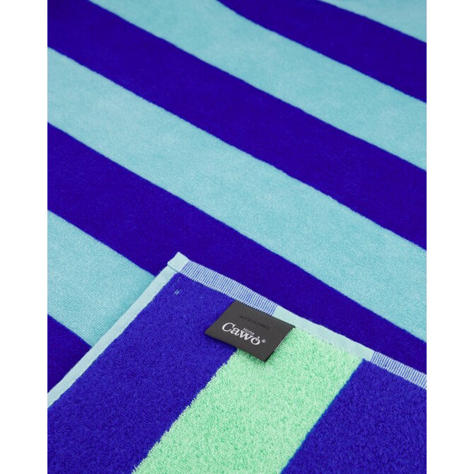 Cawo Beach Tropical Streifen Strandlaken 80x180 aqua