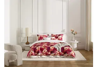 Housse de couette Dahlia De Witte Lietaer 240x220 corail paradis