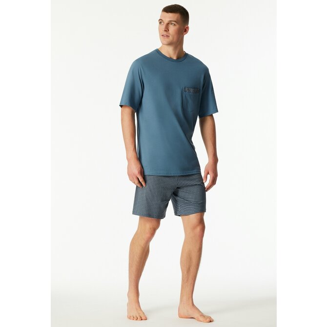 Schiesser Pyjama Short graphite 180261 48/S
