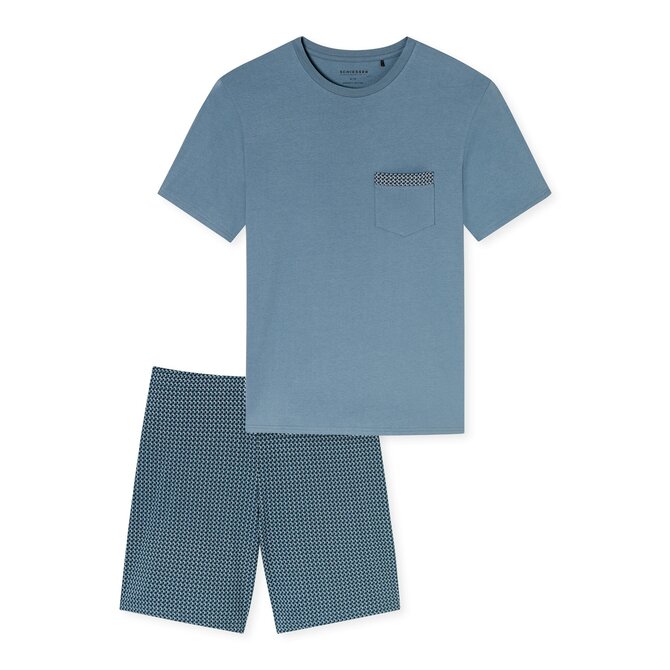 Schiesser Pyjama Short graphite 180261 48/S