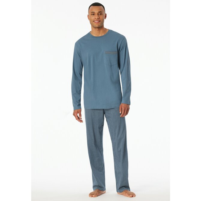 Schiesser Pyjama Long  graphite 180262 52/L