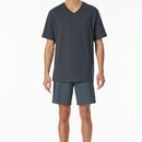 Schiesser Schiesser Pyjama Short graphite 181153 50/M