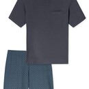Schiesser Schiesser Pyjama Short graphite 181153 50/M