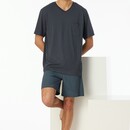 Schiesser Schiesser Pyjama Short graphite 181153 56/XXL