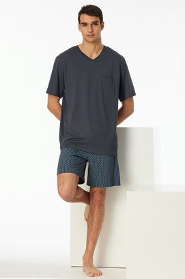 Schiesser Pyjama Short graphite 181153 58/3XL