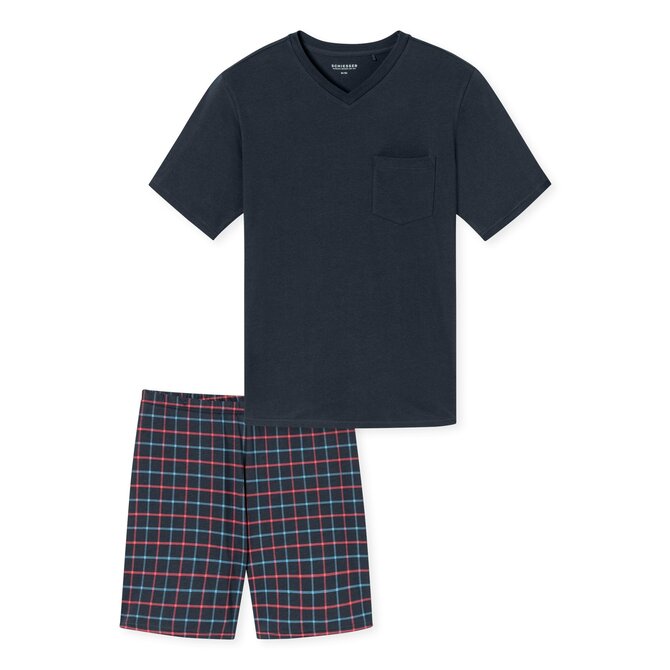 Schiesser Pyjama Short navy 181153 56/XXL