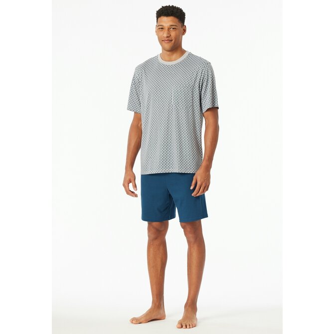 Schiesser Pyjama Short silver 181155 52/L