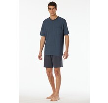 Schiesser Pyjama Court graphite 181155 50/M