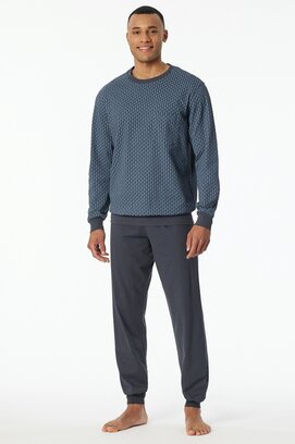 Schiesser Pyjama Long  graphite 181156 48/S