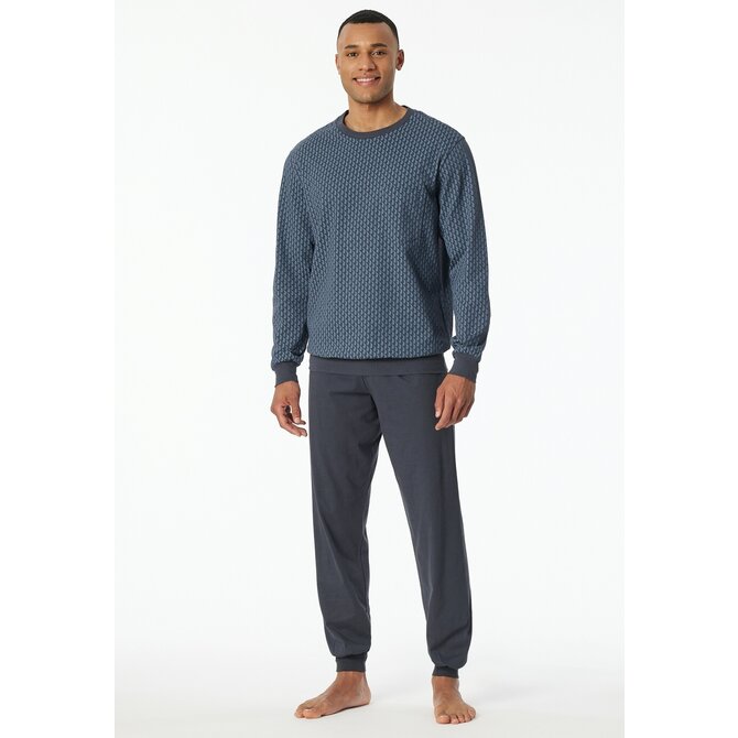 Schiesser Pyjama Long graphite 181156 48/S