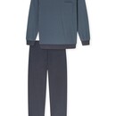 Schiesser Schiesser Pyjama Long graphite 181156 48/S