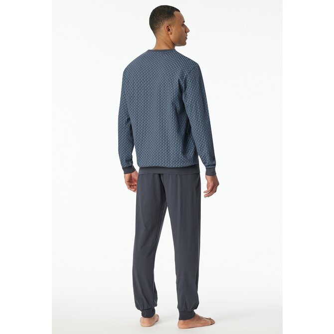 Schiesser Pyjama Long graphite 181156 52/L