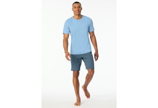 Schiesser Pyjama Court bleu pacifique 181157 54/XL