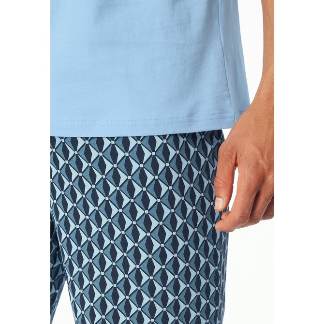 Schiesser Pyjama Court bleu pacifique 181157 54/XL
