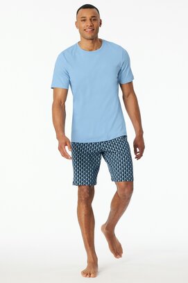 Schiesser Pyjama Court bleu pacifique 181157 56/XXL