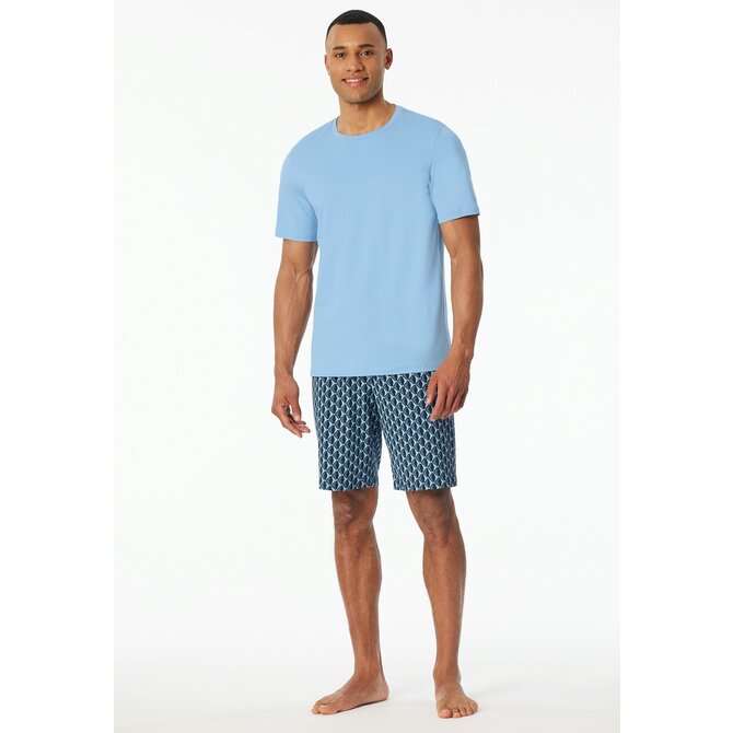 Schiesser Pyjama Court pacific blue 181157 56/XXL