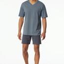 Schiesser Schiesser Pyjama Short graphite 181161 50/M