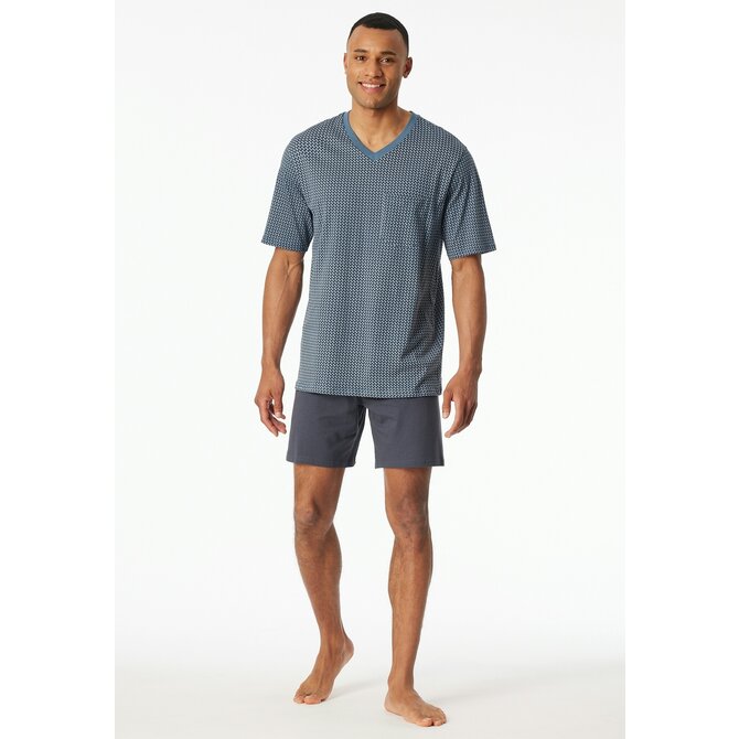 Schiesser Pyjama Short graphite 181161 54/XL