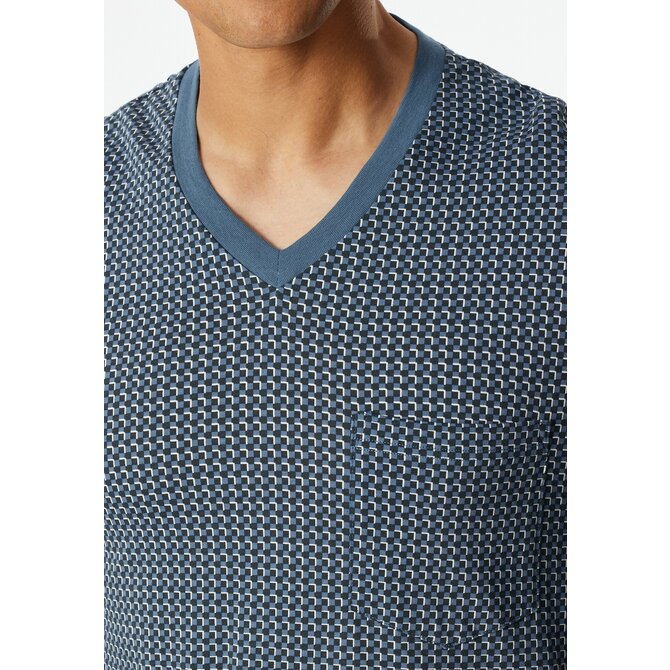 Schiesser Pyjama Long graphite 181162 54/XL