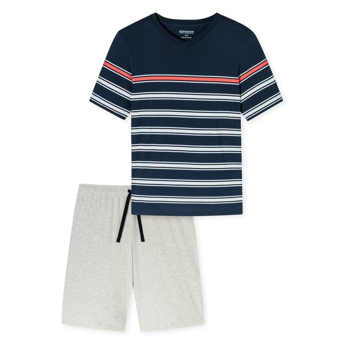 Schiesser Pyjama Short nightblue  182604 56/XXL