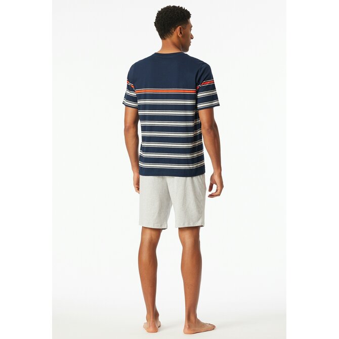 Schiesser Pyjama Short nightblue  182604 58/3XL