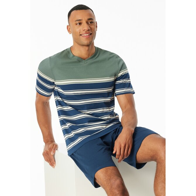 Schiesser Pyjama Short khaki  182604 48/S